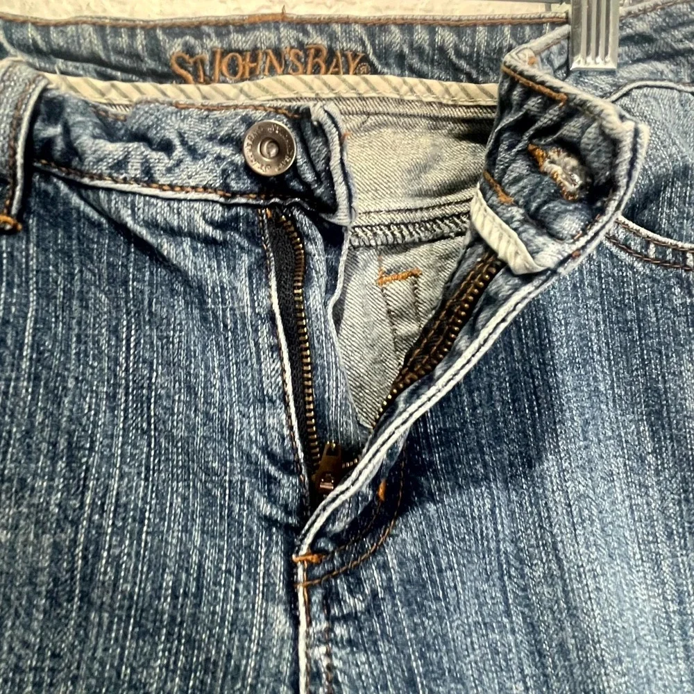 St‎ John's Bay Jeans Womens 10 Blue Denim Stretch Straight Leg Everyday Wear